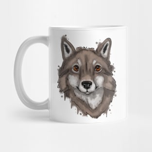 Watercolor wolf head Mug